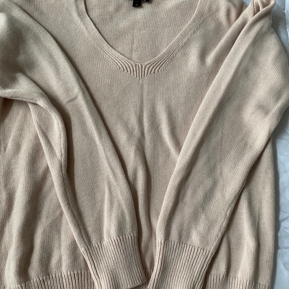Pink V neck sweater By Express